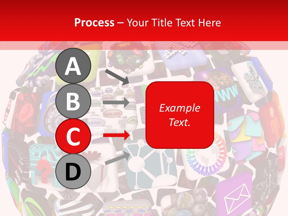 A Sphere With Many Different Items On It PowerPoint Template