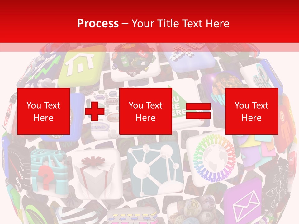A Sphere With Many Different Items On It PowerPoint Template
