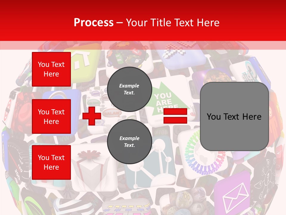 A Sphere With Many Different Items On It PowerPoint Template