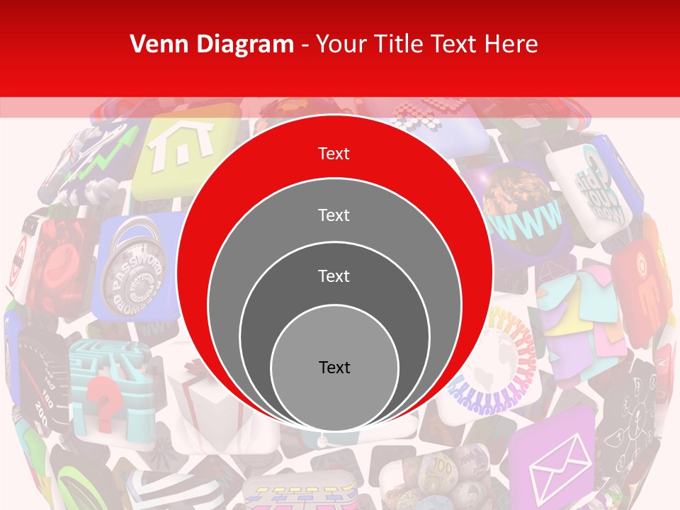 A Sphere With Many Different Items On It PowerPoint Template