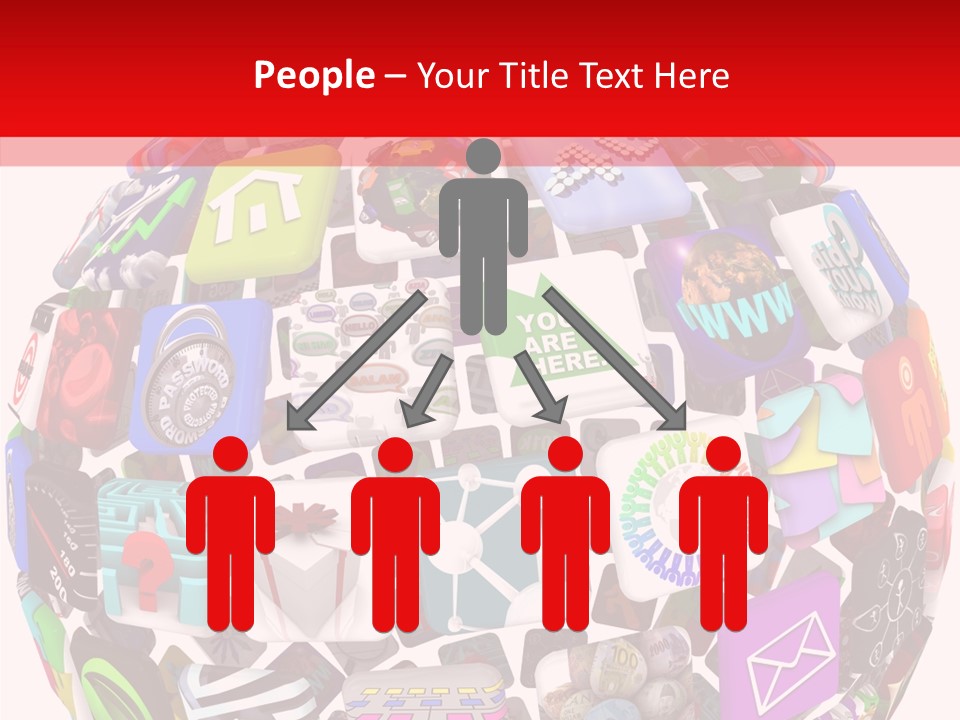 A Sphere With Many Different Items On It PowerPoint Template