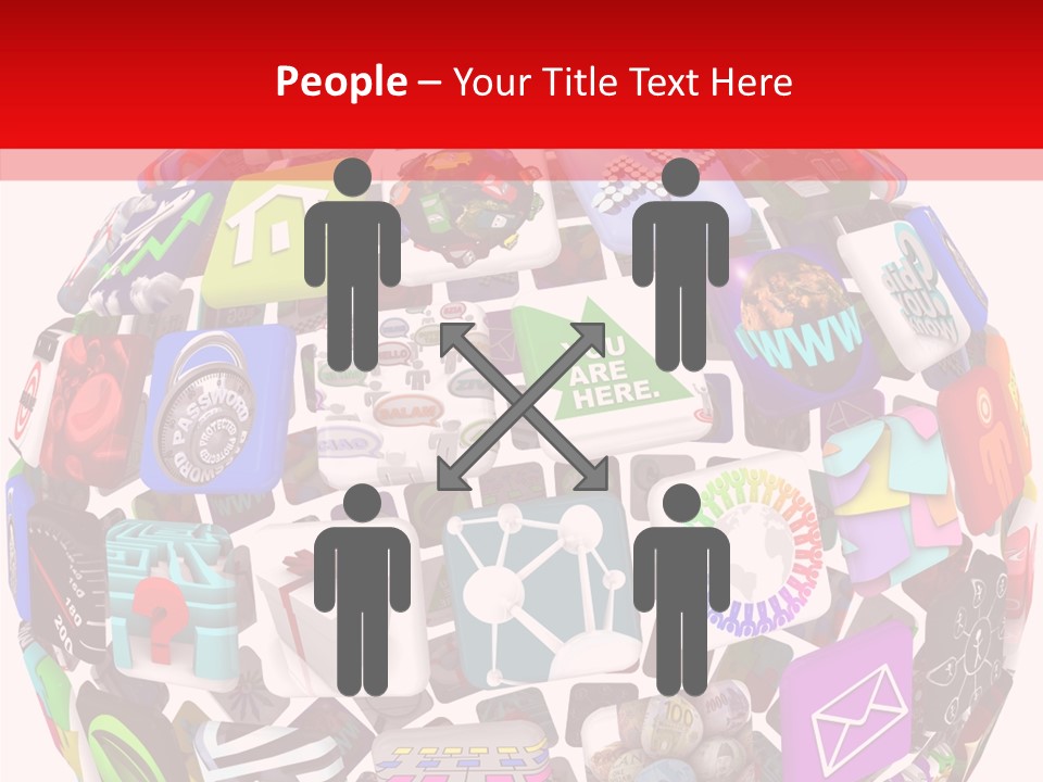 A Sphere With Many Different Items On It PowerPoint Template