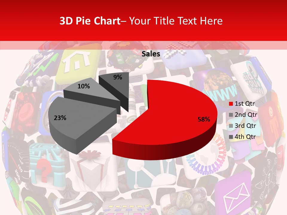 A Sphere With Many Different Items On It PowerPoint Template