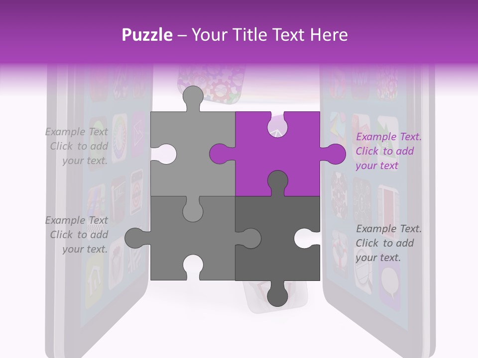 A Cell Phone With Icons Coming Out Of It PowerPoint Template