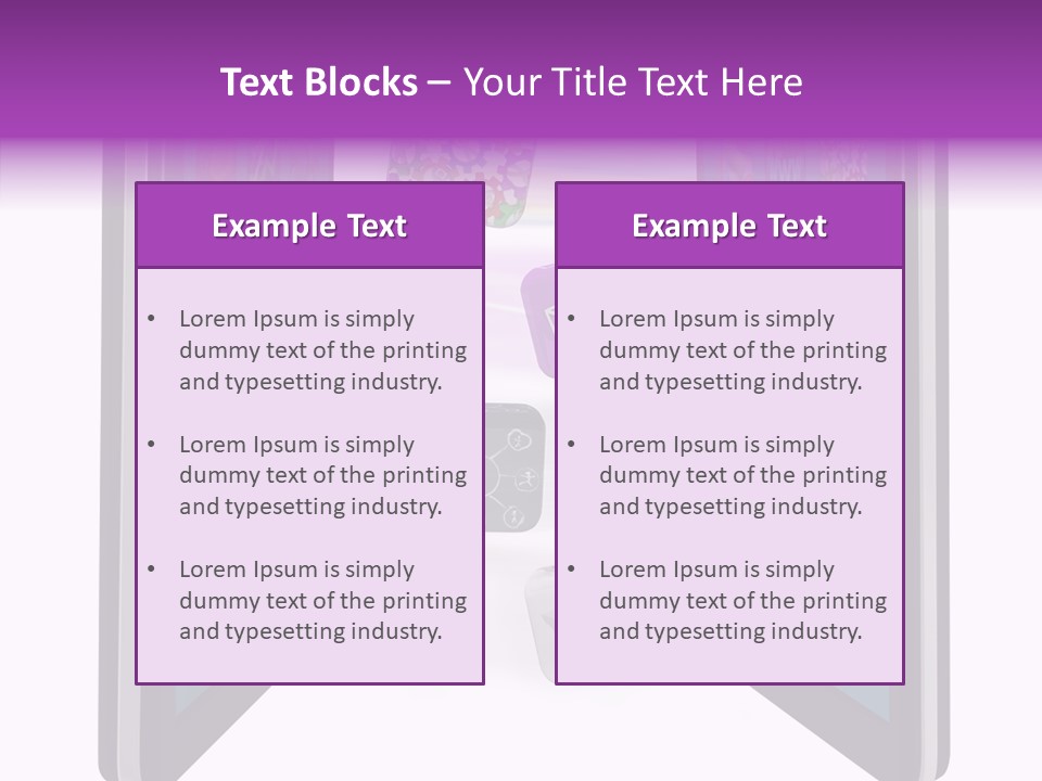 A Cell Phone With Icons Coming Out Of It PowerPoint Template