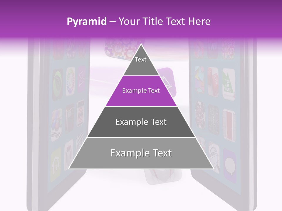 A Cell Phone With Icons Coming Out Of It PowerPoint Template