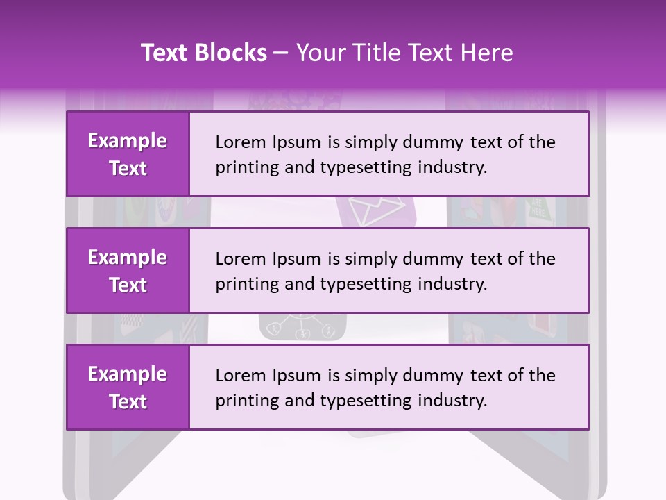 A Cell Phone With Icons Coming Out Of It PowerPoint Template