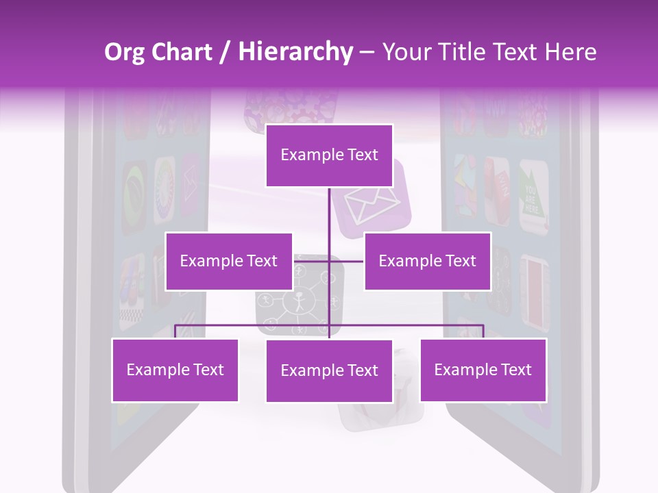 A Cell Phone With Icons Coming Out Of It PowerPoint Template