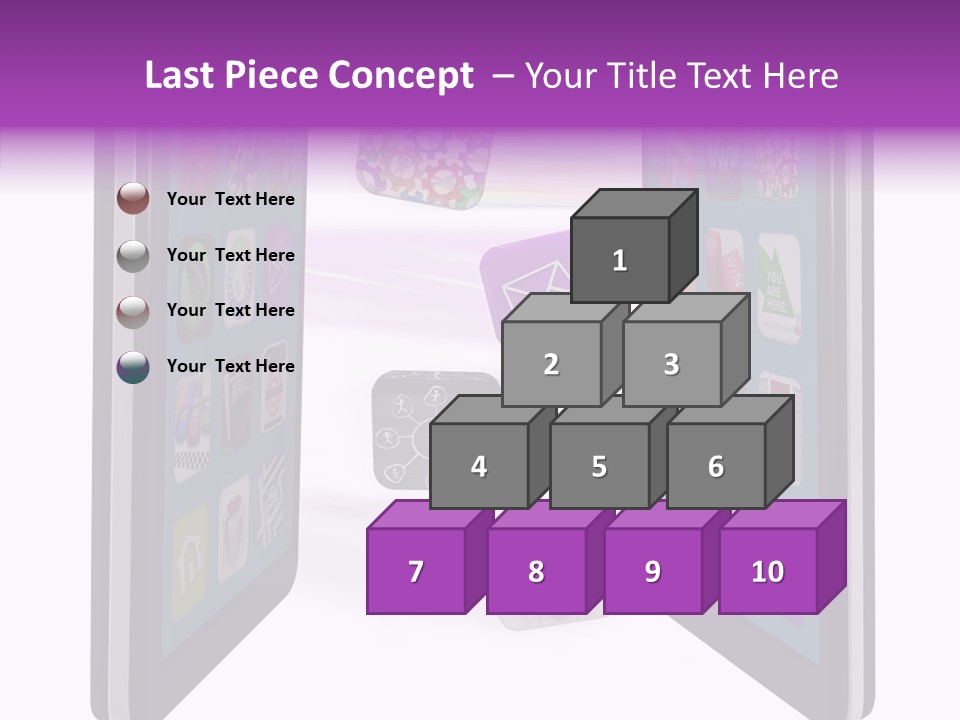 A Cell Phone With Icons Coming Out Of It PowerPoint Template