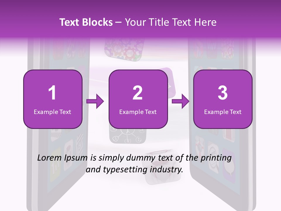 A Cell Phone With Icons Coming Out Of It PowerPoint Template