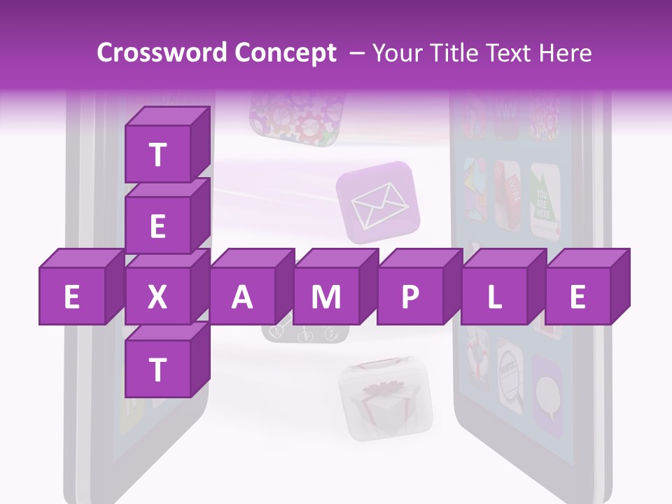 A Cell Phone With Icons Coming Out Of It PowerPoint Template