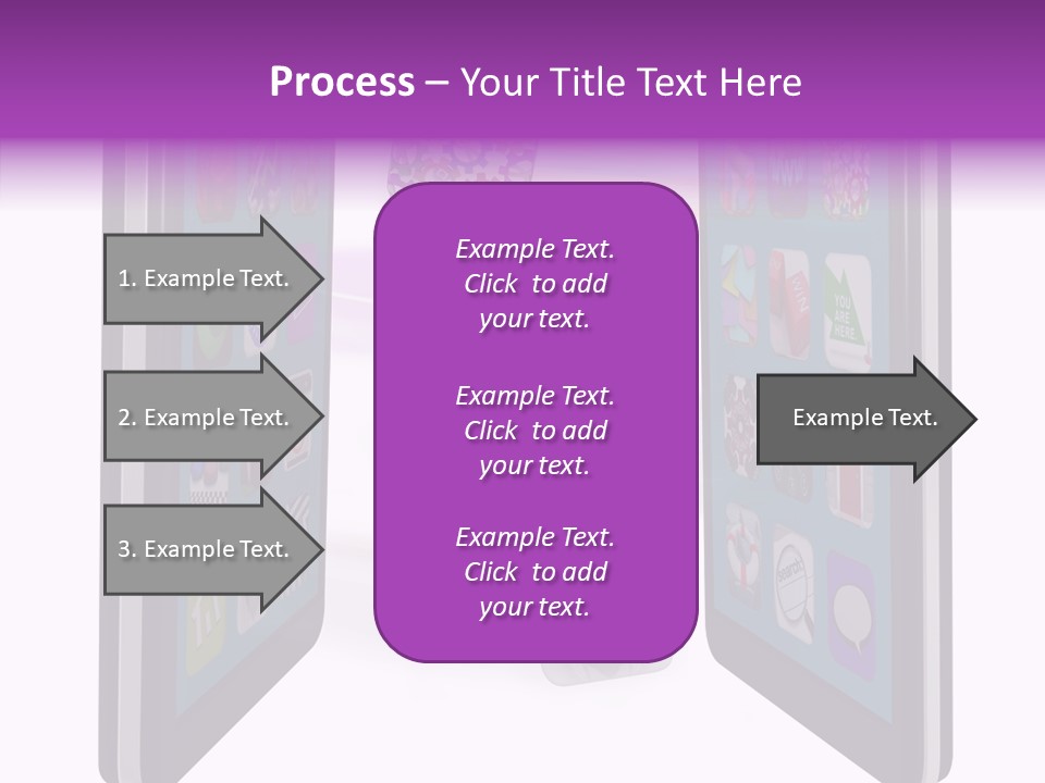 A Cell Phone With Icons Coming Out Of It PowerPoint Template