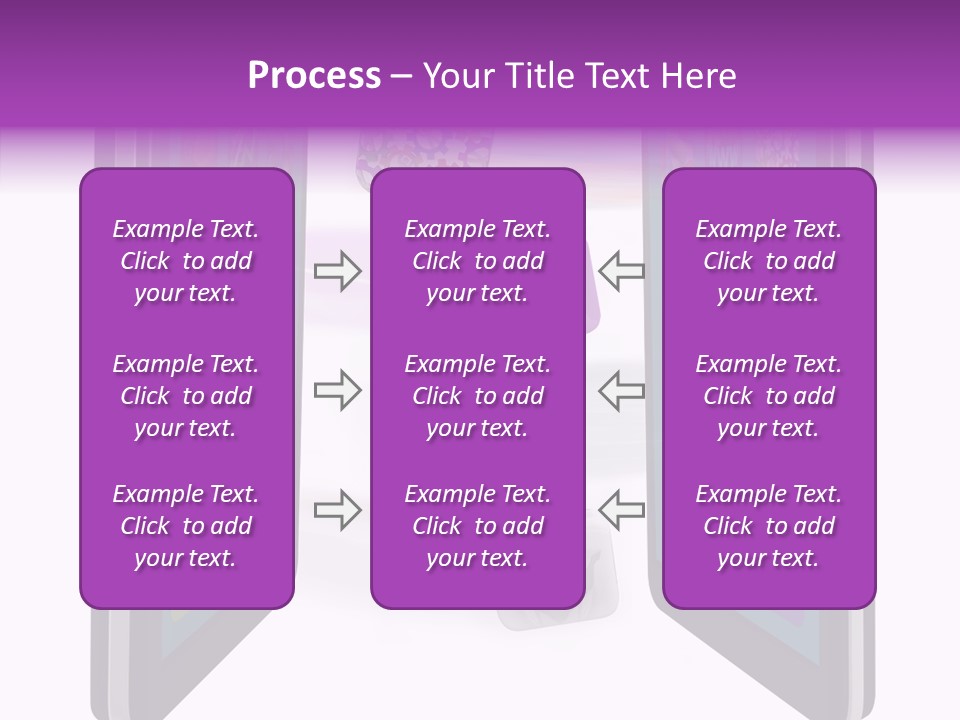 A Cell Phone With Icons Coming Out Of It PowerPoint Template