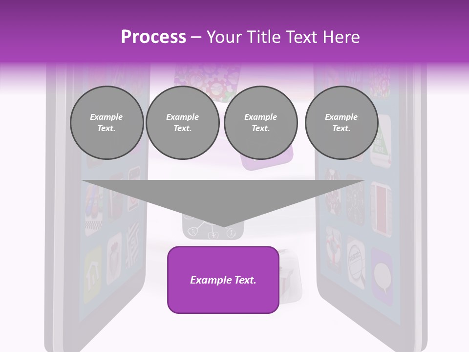 A Cell Phone With Icons Coming Out Of It PowerPoint Template