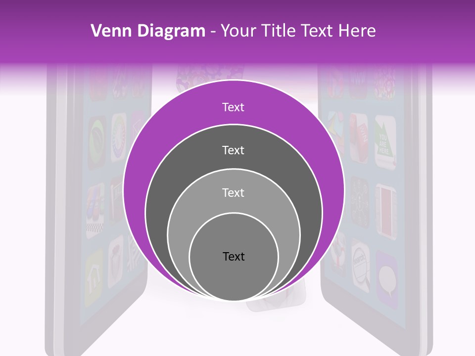 A Cell Phone With Icons Coming Out Of It PowerPoint Template