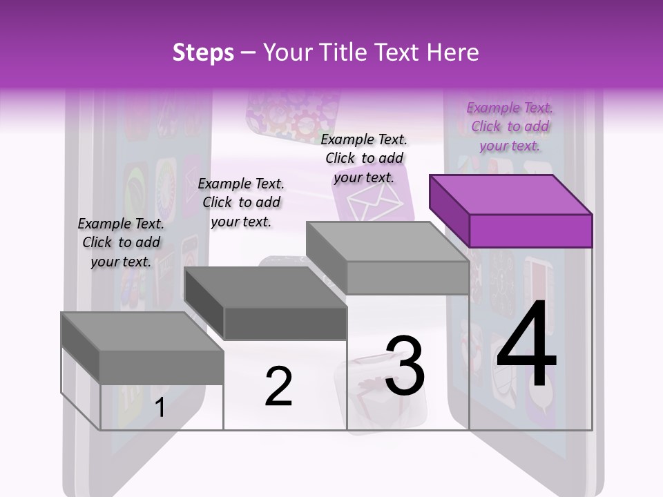 A Cell Phone With Icons Coming Out Of It PowerPoint Template