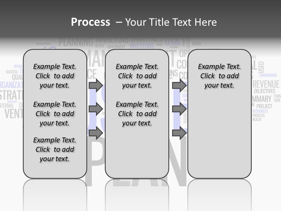 A Business Plan Is Shown In A Word Cloud PowerPoint Template