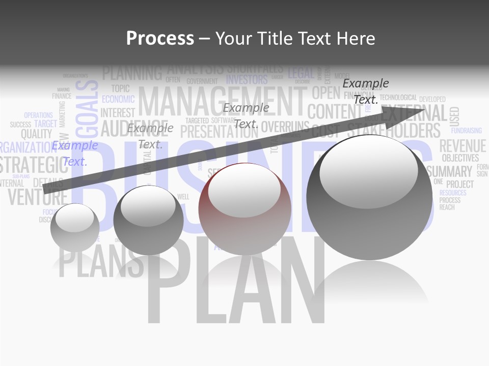 A Business Plan Is Shown In A Word Cloud PowerPoint Template