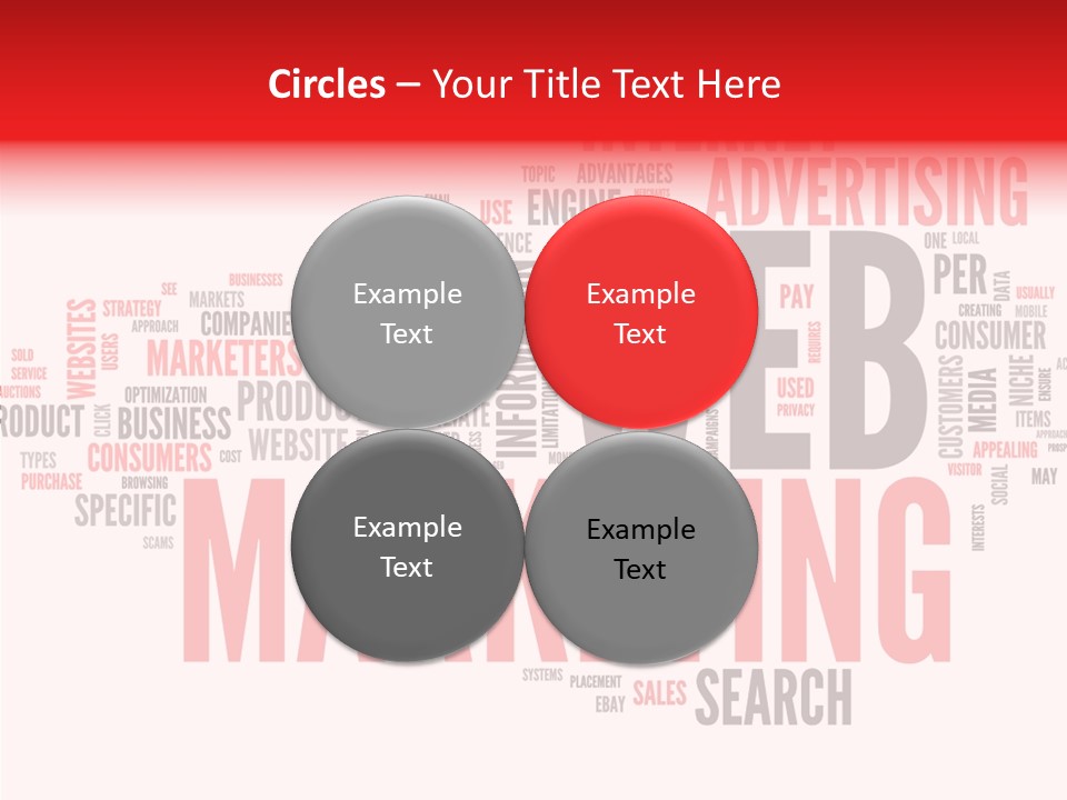 A Word Cloud With The Words Web Marketing On It PowerPoint Template