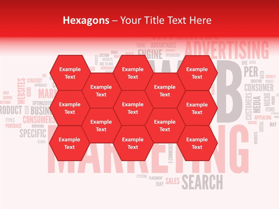 A Word Cloud With The Words Web Marketing On It PowerPoint Template