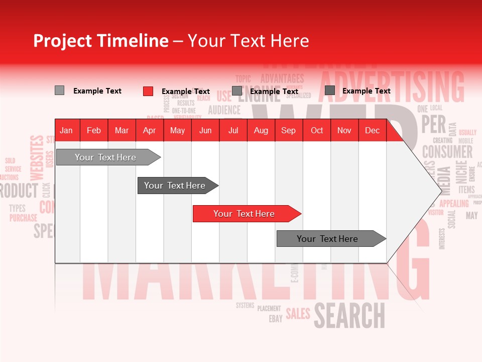 A Word Cloud With The Words Web Marketing On It PowerPoint Template