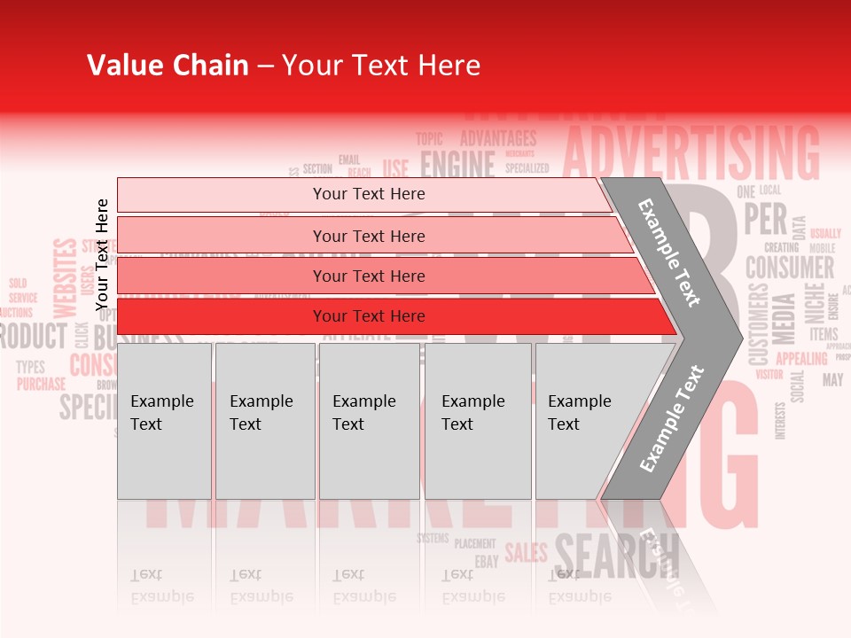 A Word Cloud With The Words Web Marketing On It PowerPoint Template