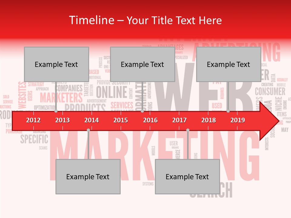A Word Cloud With The Words Web Marketing On It PowerPoint Template