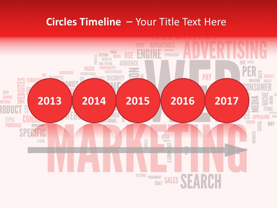 A Word Cloud With The Words Web Marketing On It PowerPoint Template