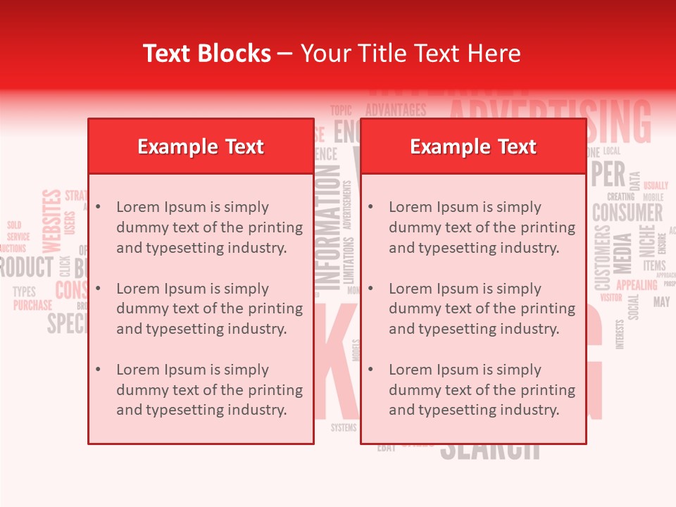 A Word Cloud With The Words Web Marketing On It PowerPoint Template