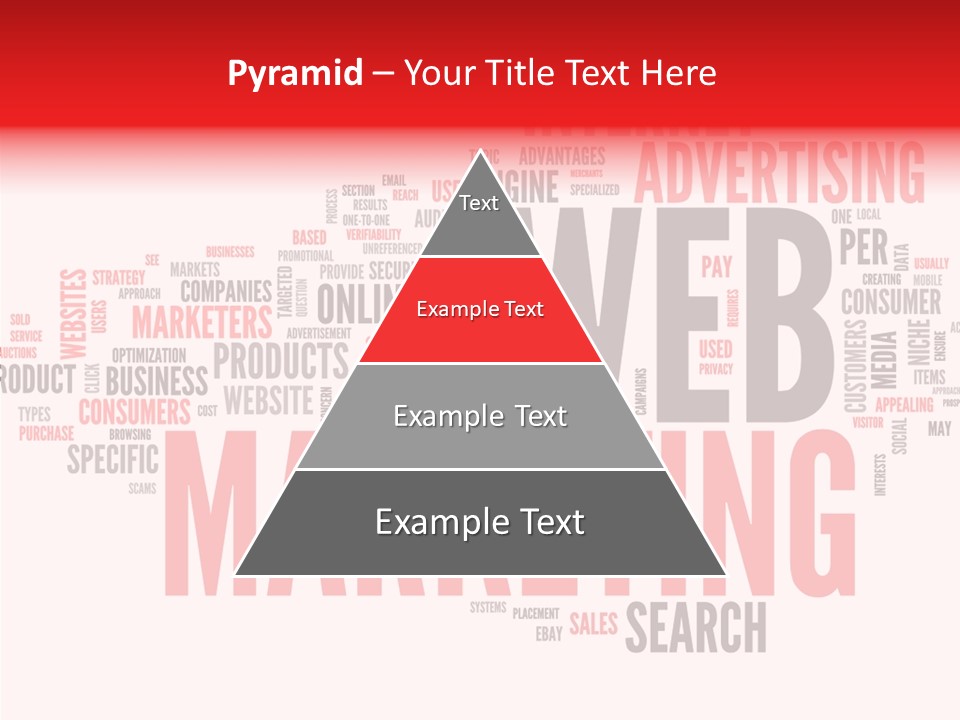 A Word Cloud With The Words Web Marketing On It PowerPoint Template