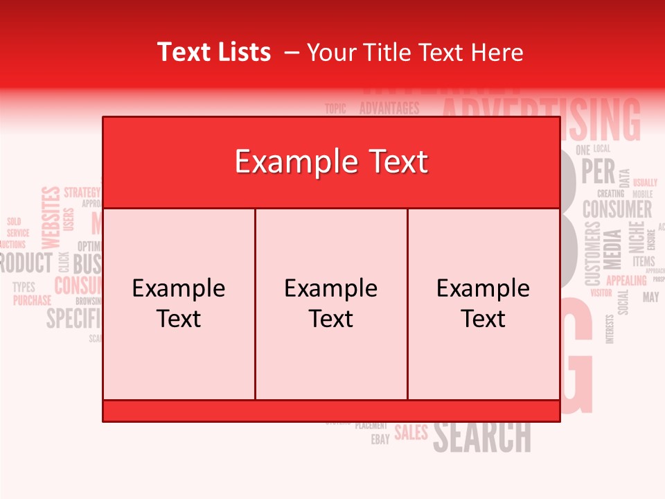 A Word Cloud With The Words Web Marketing On It PowerPoint Template