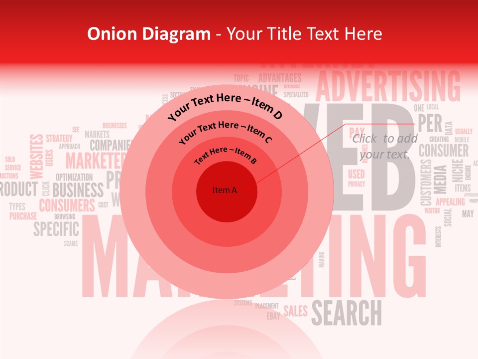 A Word Cloud With The Words Web Marketing On It PowerPoint Template