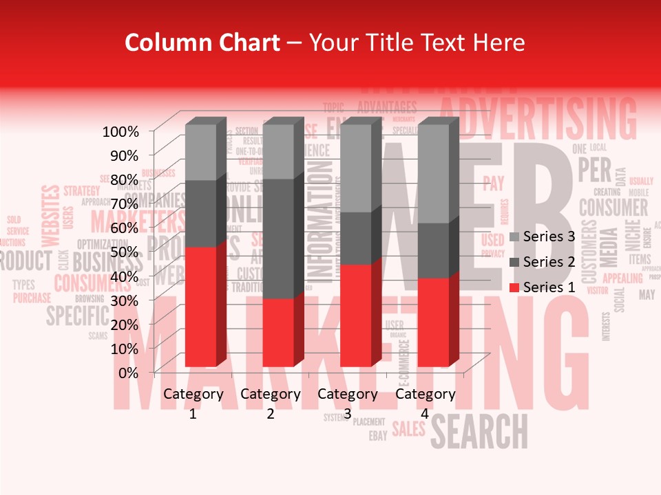 A Word Cloud With The Words Web Marketing On It PowerPoint Template