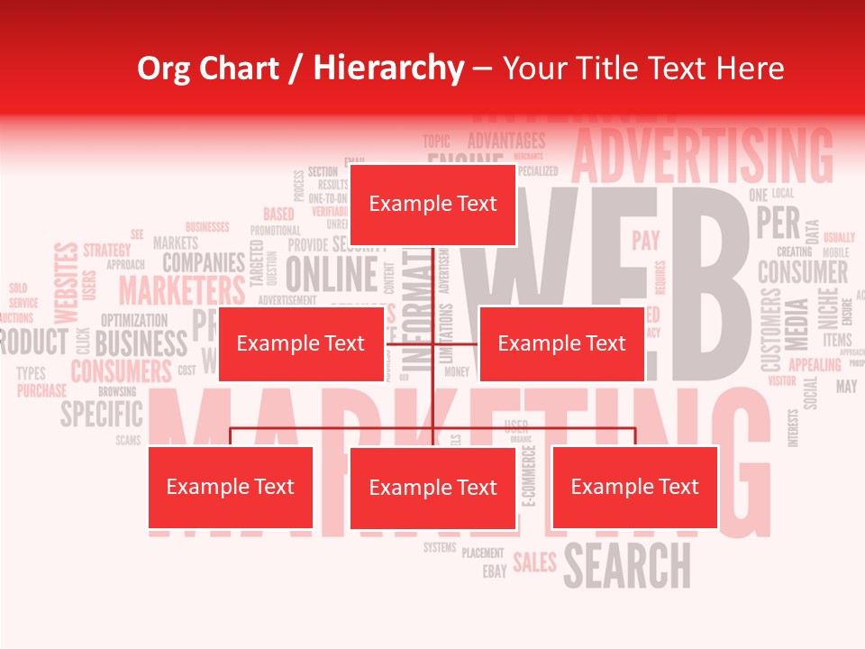 A Word Cloud With The Words Web Marketing On It PowerPoint Template