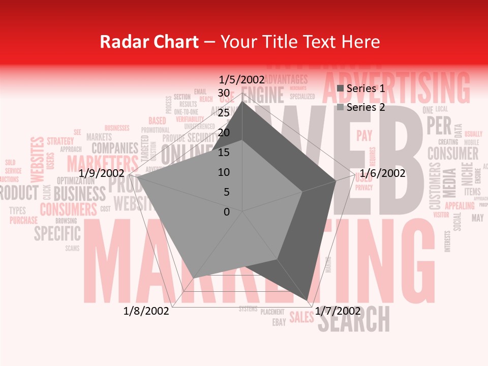 A Word Cloud With The Words Web Marketing On It PowerPoint Template