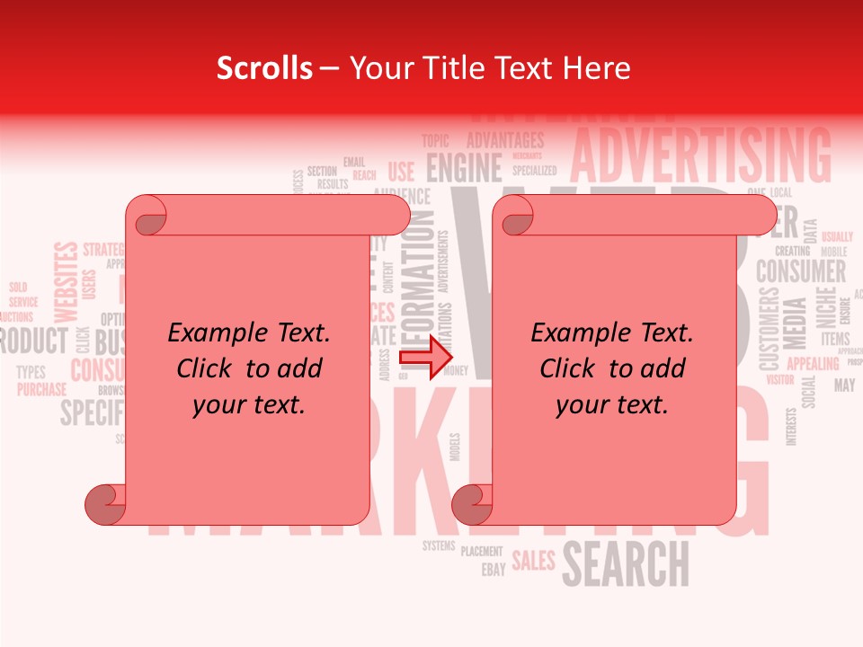 A Word Cloud With The Words Web Marketing On It PowerPoint Template