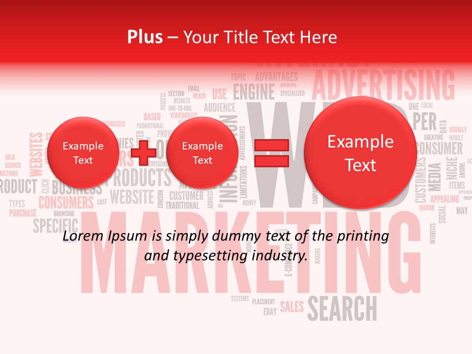 A Word Cloud With The Words Web Marketing On It PowerPoint Template