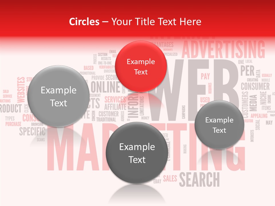 A Word Cloud With The Words Web Marketing On It PowerPoint Template