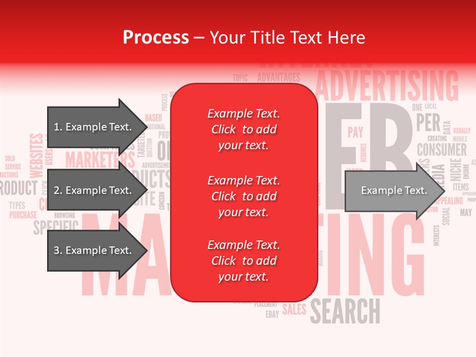 A Word Cloud With The Words Web Marketing On It PowerPoint Template