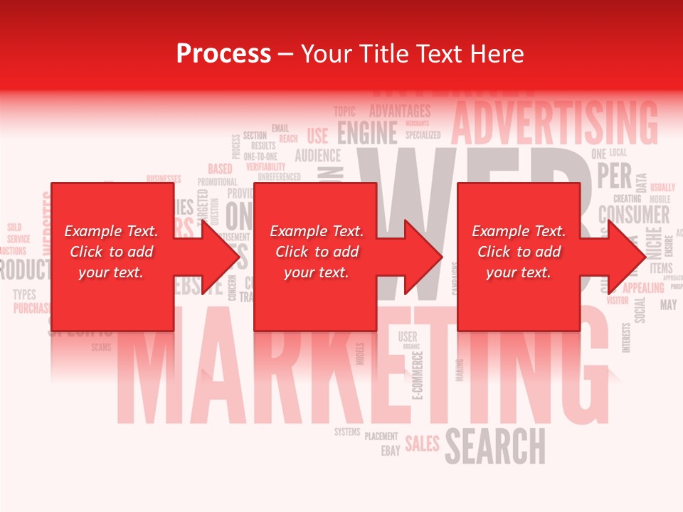 A Word Cloud With The Words Web Marketing On It PowerPoint Template