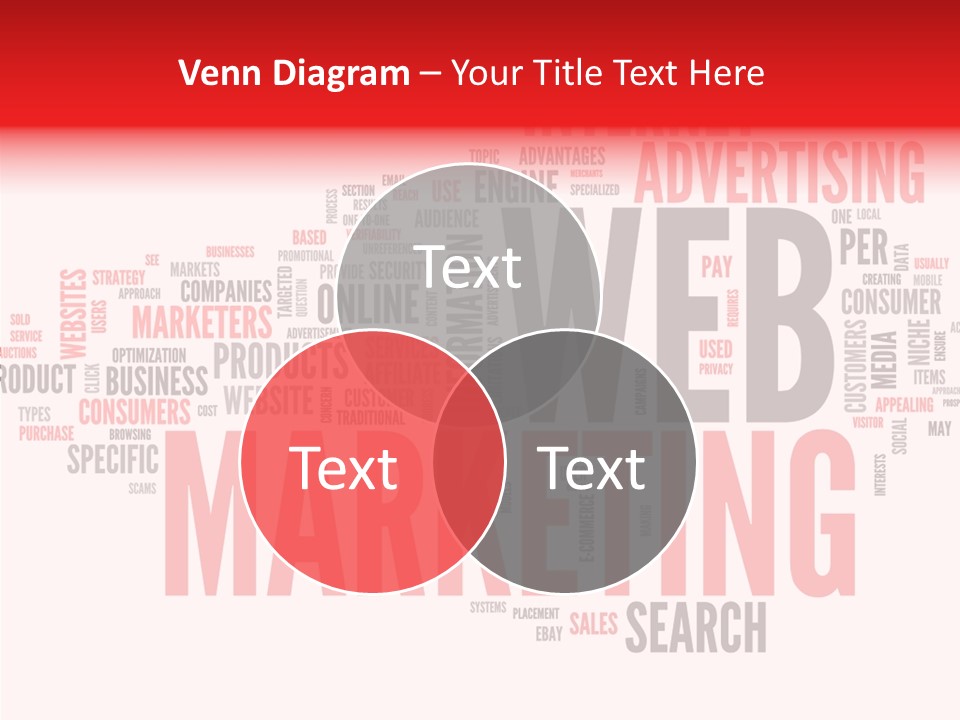 A Word Cloud With The Words Web Marketing On It PowerPoint Template