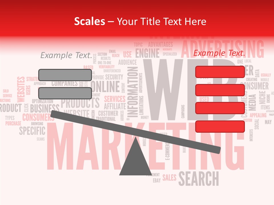 A Word Cloud With The Words Web Marketing On It PowerPoint Template