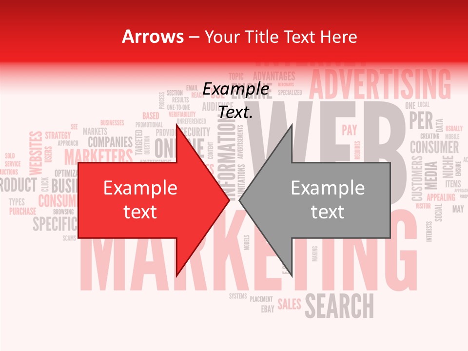 A Word Cloud With The Words Web Marketing On It PowerPoint Template