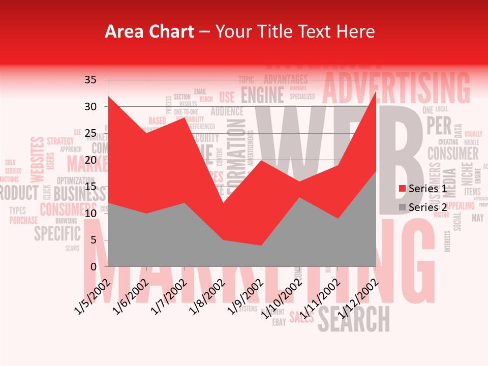 A Word Cloud With The Words Web Marketing On It PowerPoint Template