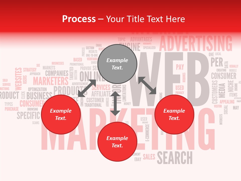 A Word Cloud With The Words Web Marketing On It PowerPoint Template