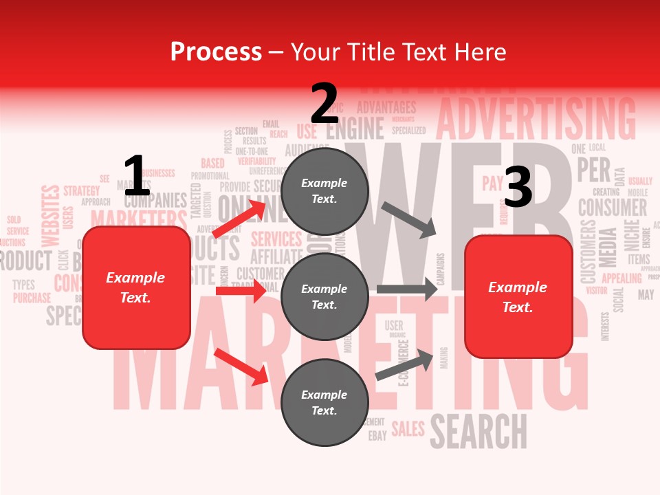 A Word Cloud With The Words Web Marketing On It PowerPoint Template