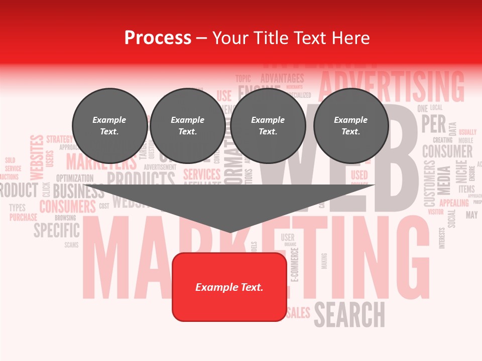 A Word Cloud With The Words Web Marketing On It PowerPoint Template