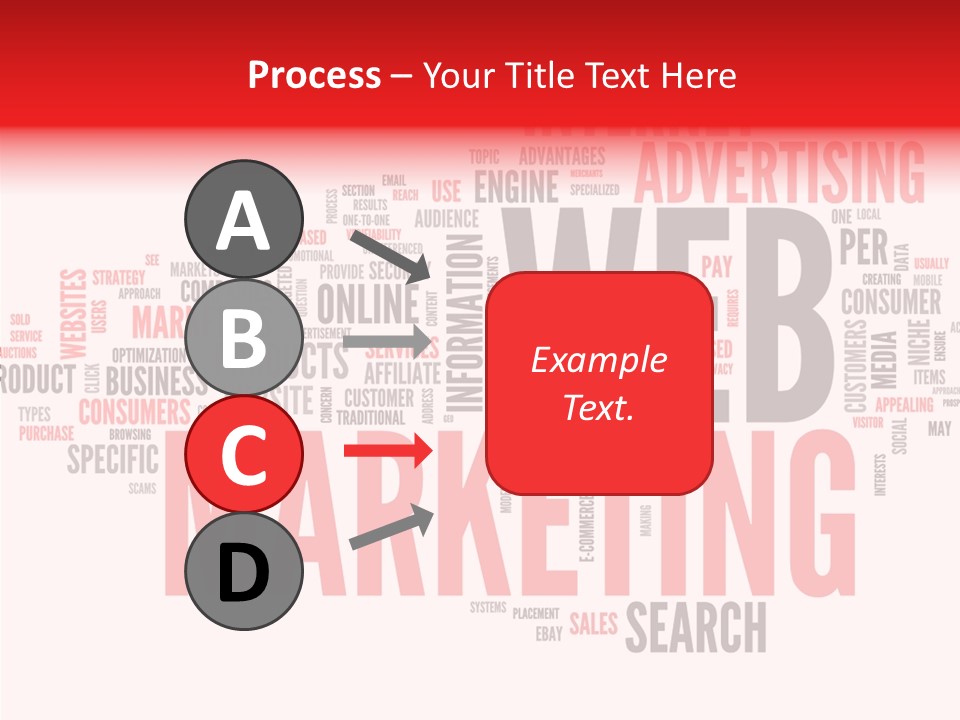 A Word Cloud With The Words Web Marketing On It PowerPoint Template