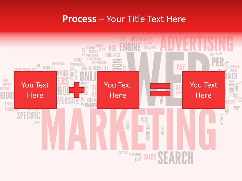 A Word Cloud With The Words Web Marketing On It PowerPoint Template