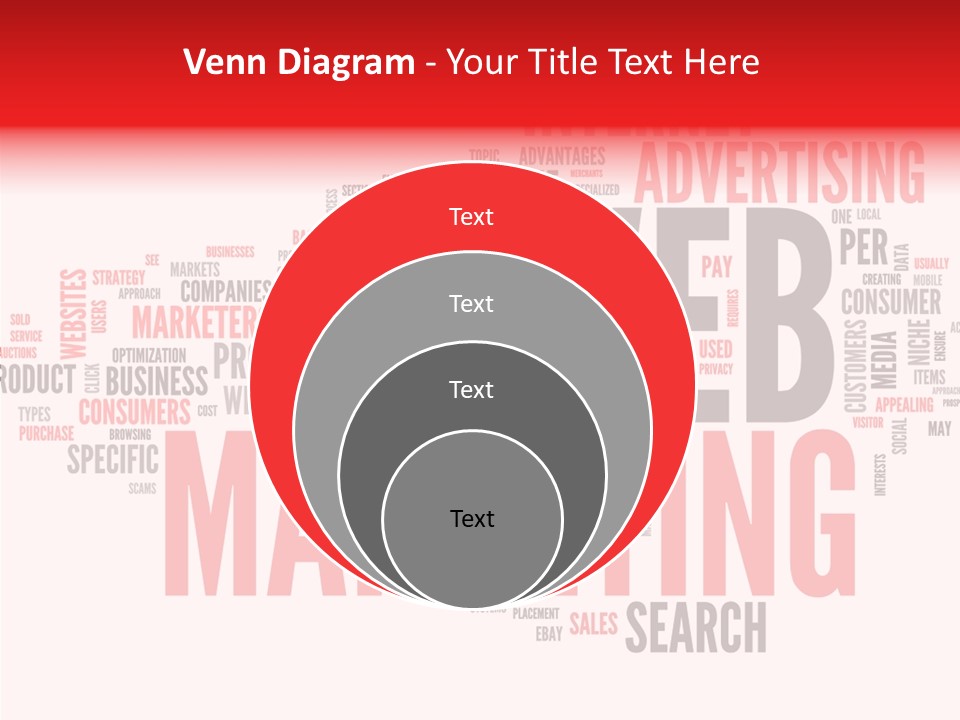 A Word Cloud With The Words Web Marketing On It PowerPoint Template